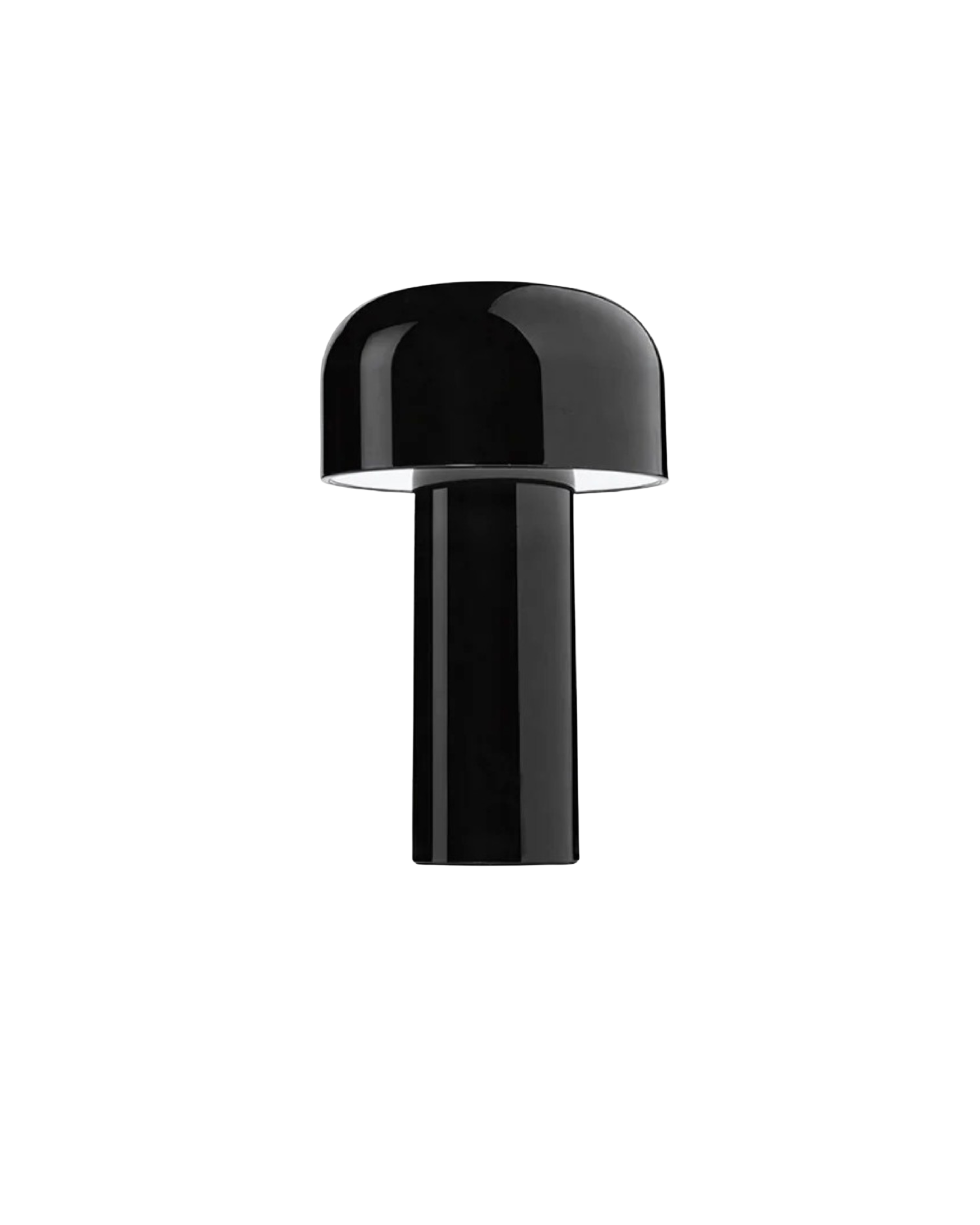Modern Mushroom Table Lamp with Bell-Shaped Shade Black