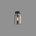 Modern Glass Pendant Light with Copper Finish