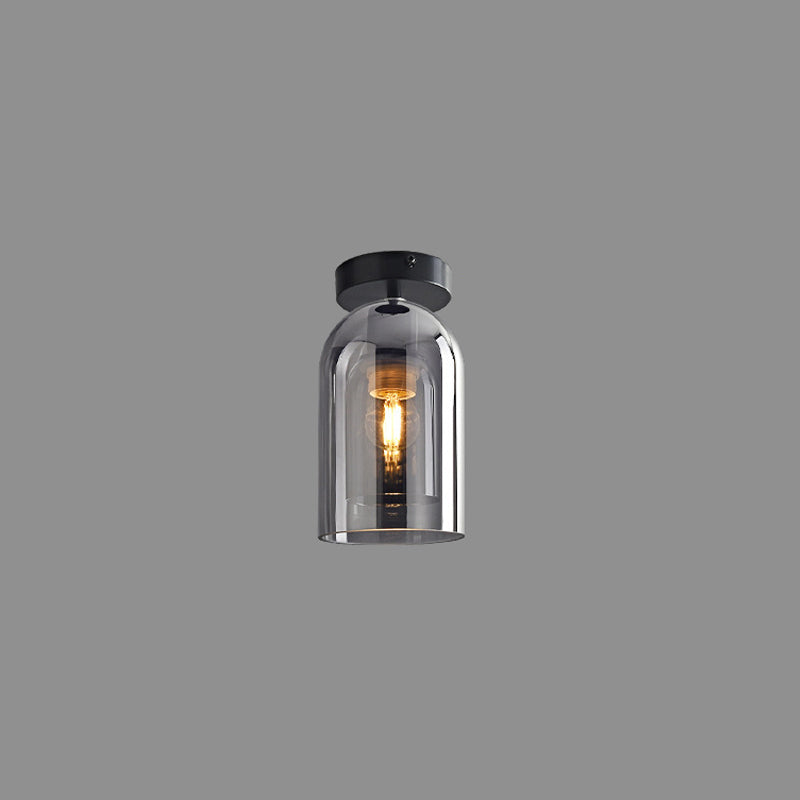 Modern Glass Pendant Light with Copper Finish