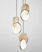 Geometric Pendant Light with Overlapping Circles
