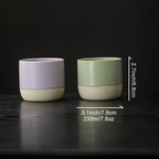 Ceramic Coffee Mug Set with Modern Two-Tone Design