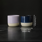 Ceramic Coffee Mug Set with Modern Two-Tone Design