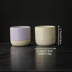 Ceramic Coffee Mug Set with Modern Two-Tone Design