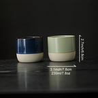 Ceramic Coffee Mug Set with Modern Two-Tone Design