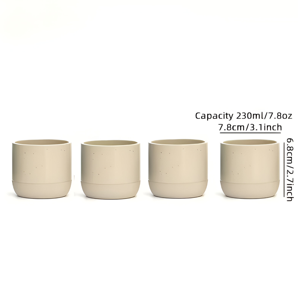 Ceramic Coffee Mug Set with Modern Two-Tone Design