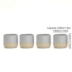 Ceramic Coffee Mug Set with Modern Two-Tone Design