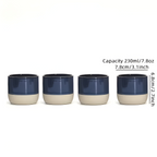 Ceramic Coffee Mug Set with Modern Two-Tone Design