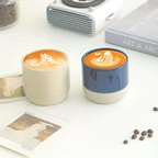 Ceramic Coffee Mug Set with Modern Two-Tone Design