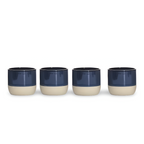 Ceramic Coffee Mug Set with Modern Two-Tone Design Dark blue-green