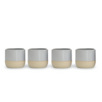 Ceramic Coffee Mug Set with Modern Two-Tone Design Light blue