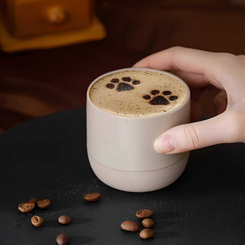 Ceramic Coffee Mug Set with Modern Two-Tone Design