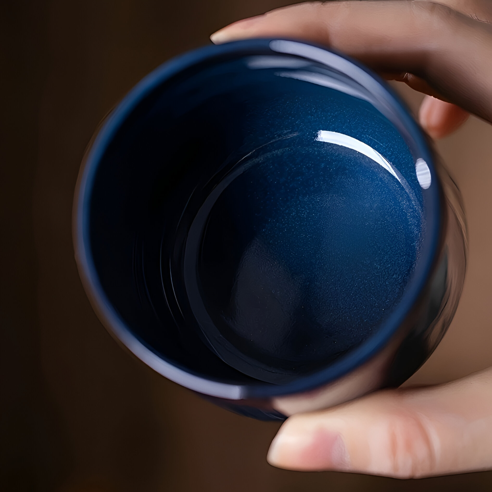 Ceramic Coffee Mug Set with Modern Two-Tone Design