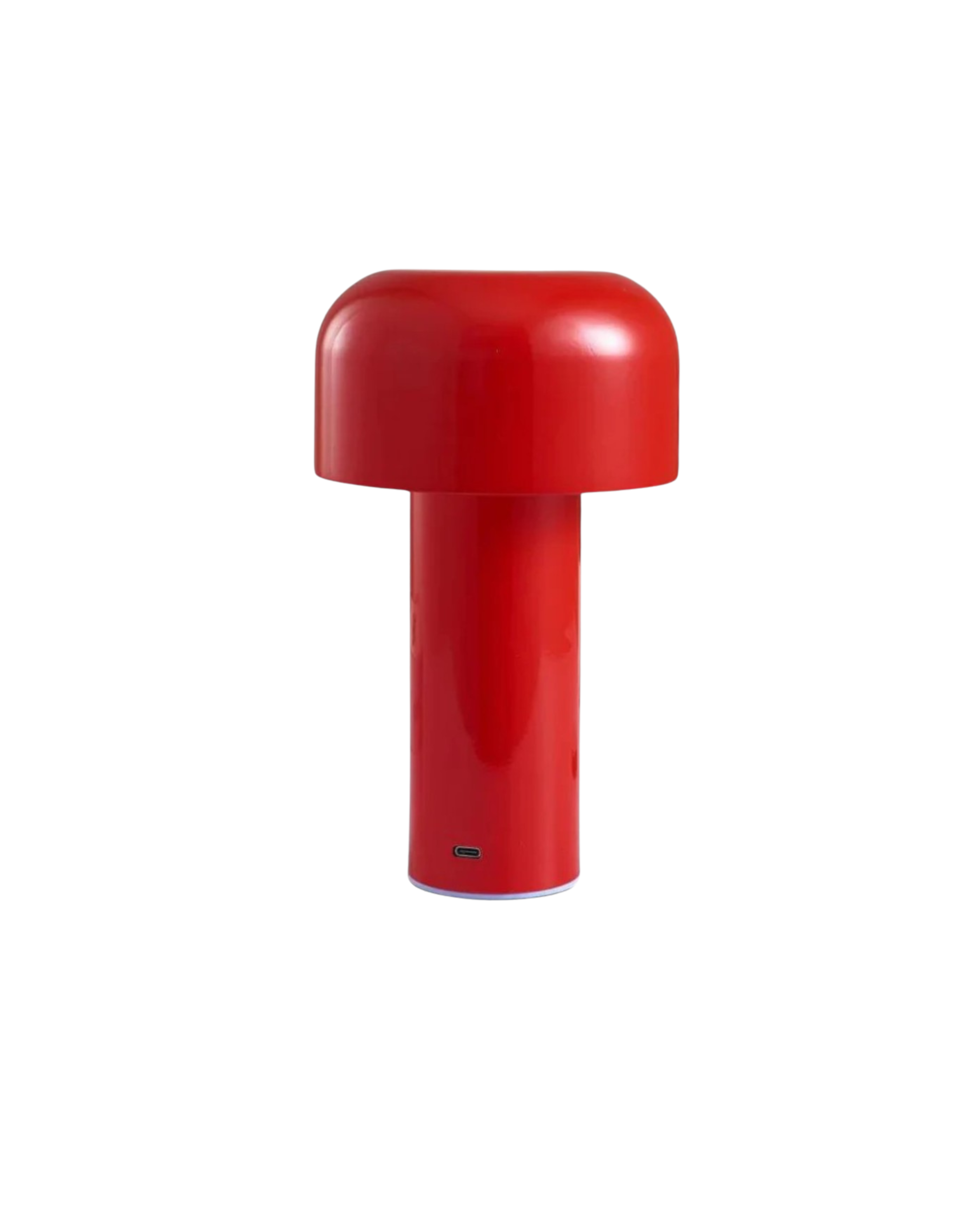 Modern Mushroom Table Lamp with Bell-Shaped Shade Red
