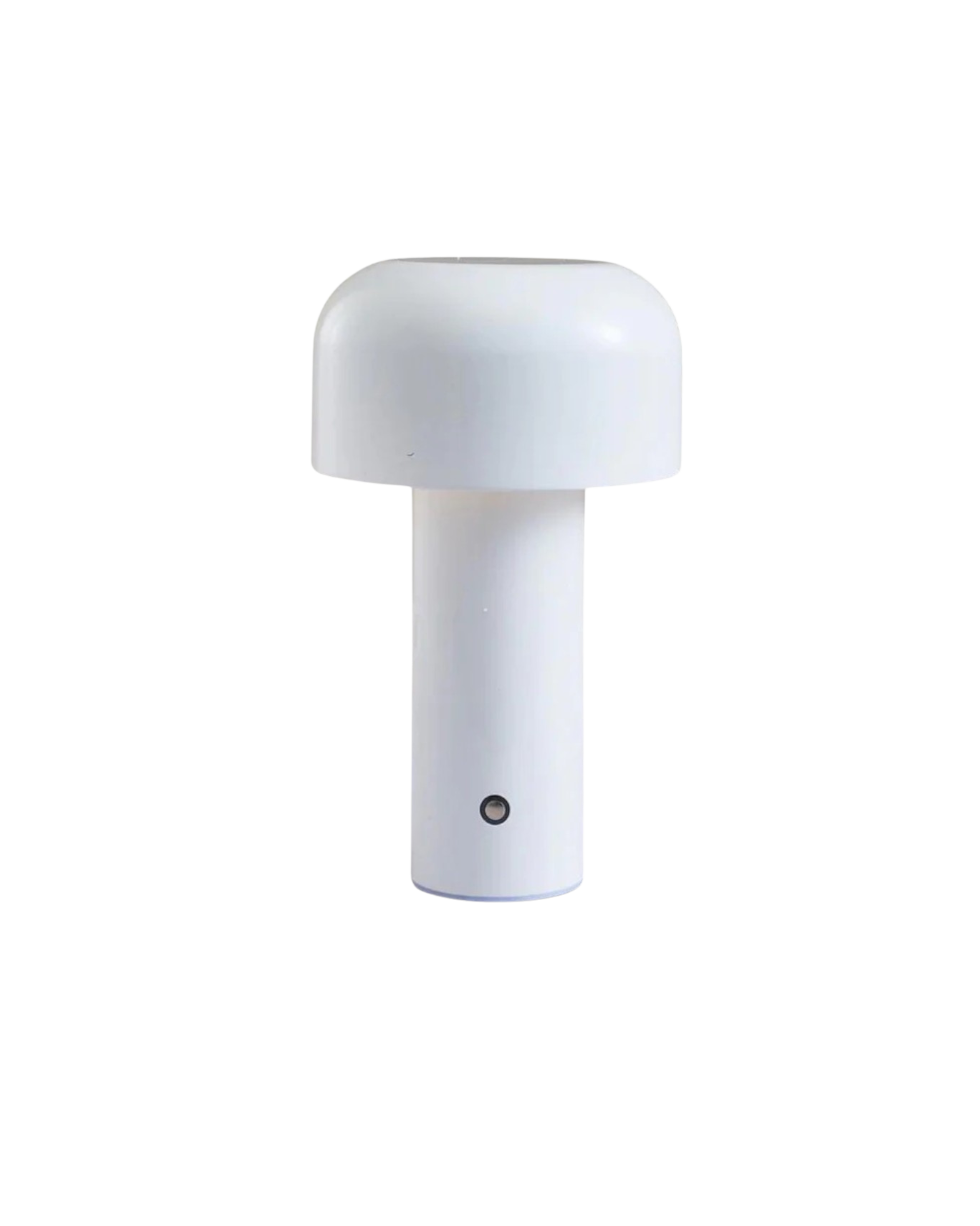 Modern Mushroom Table Lamp with Bell-Shaped Shade White