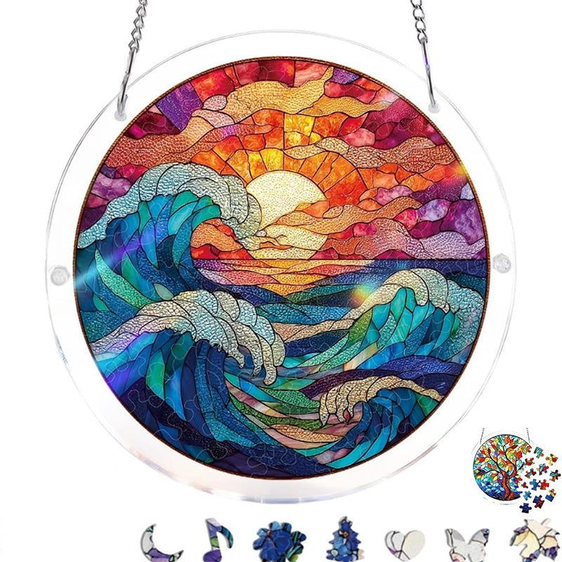 Stained Glass Sun Catcher - Shatterproof Acrylic Window Art
