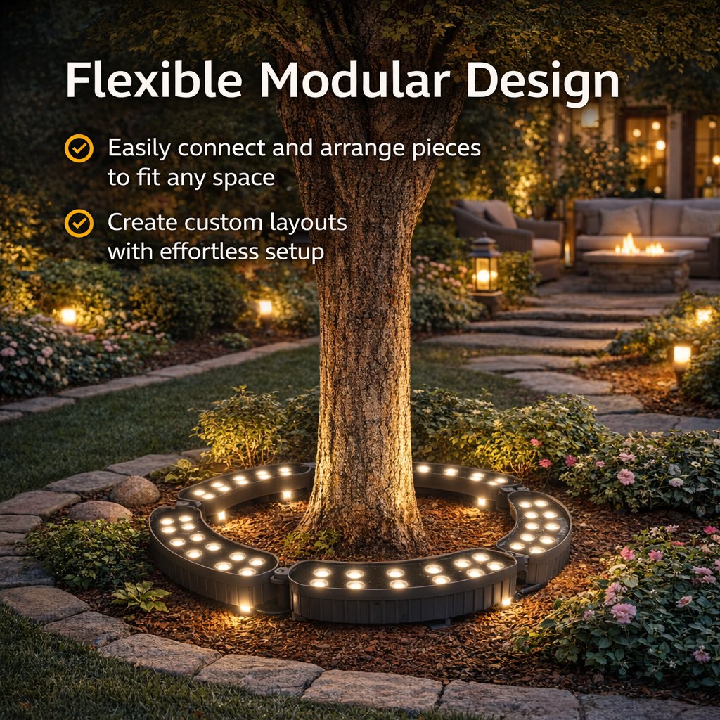 LED Tree Ring Light with 32 Warm LEDs