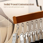 Wooden Hanger with Stainless Steel Clips – Hang More, Take Up Less Space - Set of 2