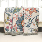 Reversible Cotton Bath Towel with Floral Print