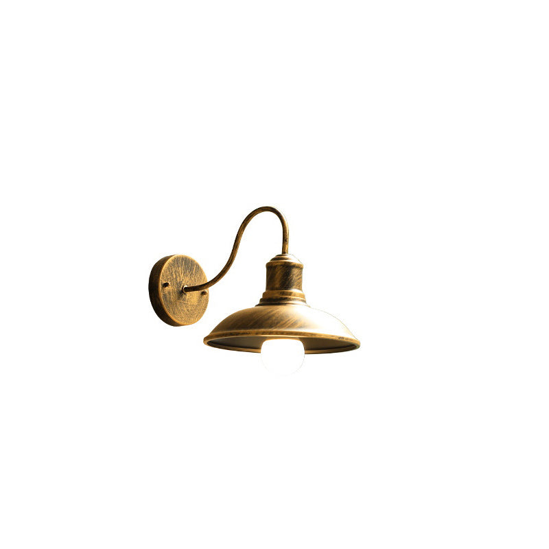 Industrial Wall Sconce with Curved Arm