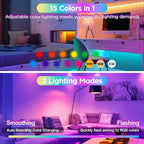 Rechargeable RGB LED Bulb with Remote - No Wiring Required