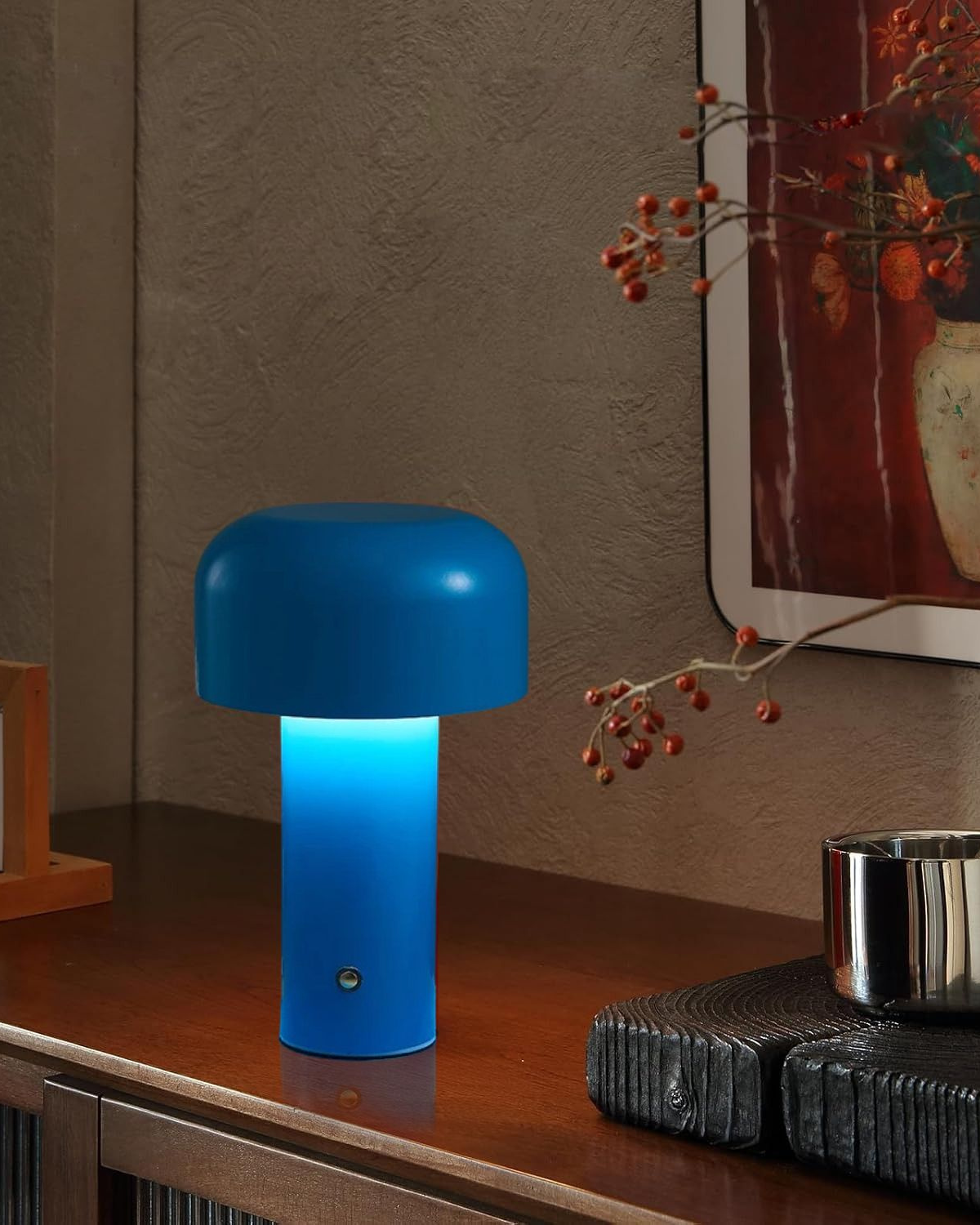 Modern Mushroom Table Lamp with Bell-Shaped Shade