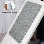 Memory Foam Bath Mat with Stone Pattern - Fast Drying