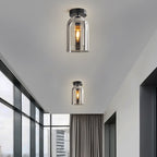Modern Glass Pendant Light with Copper Finish
