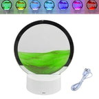 LED Sand Art Lamp with Color Changing Light Green