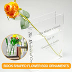 Clear Acrylic Book Vase – Transparent Flower Display
