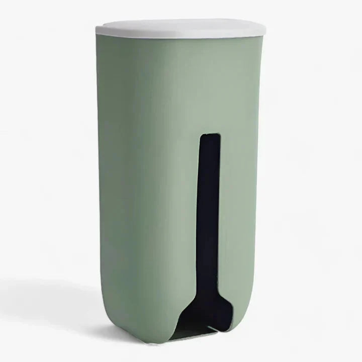 Wall-Mounted Storage Box for Plastic Bags – No Drilling Required Green