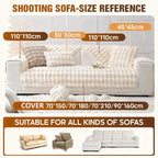 Plush Fleece Sofa Cover with Non-Slip Backing