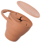 Silicone Snack Cup with Leak-Proof Lid for Kids