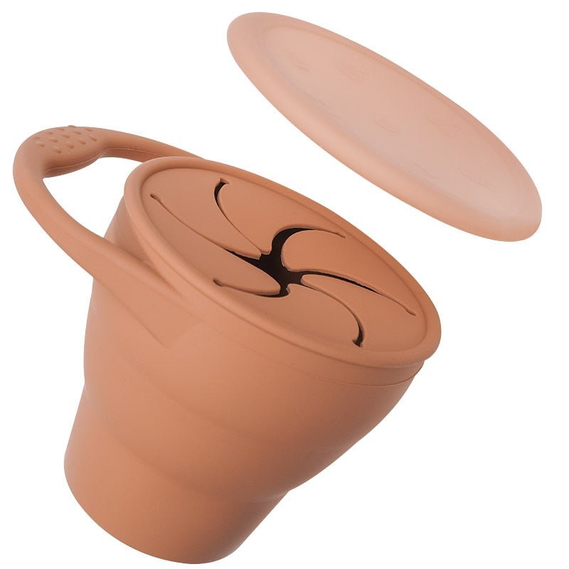 Silicone Snack Cup with Leak-Proof Lid for Kids