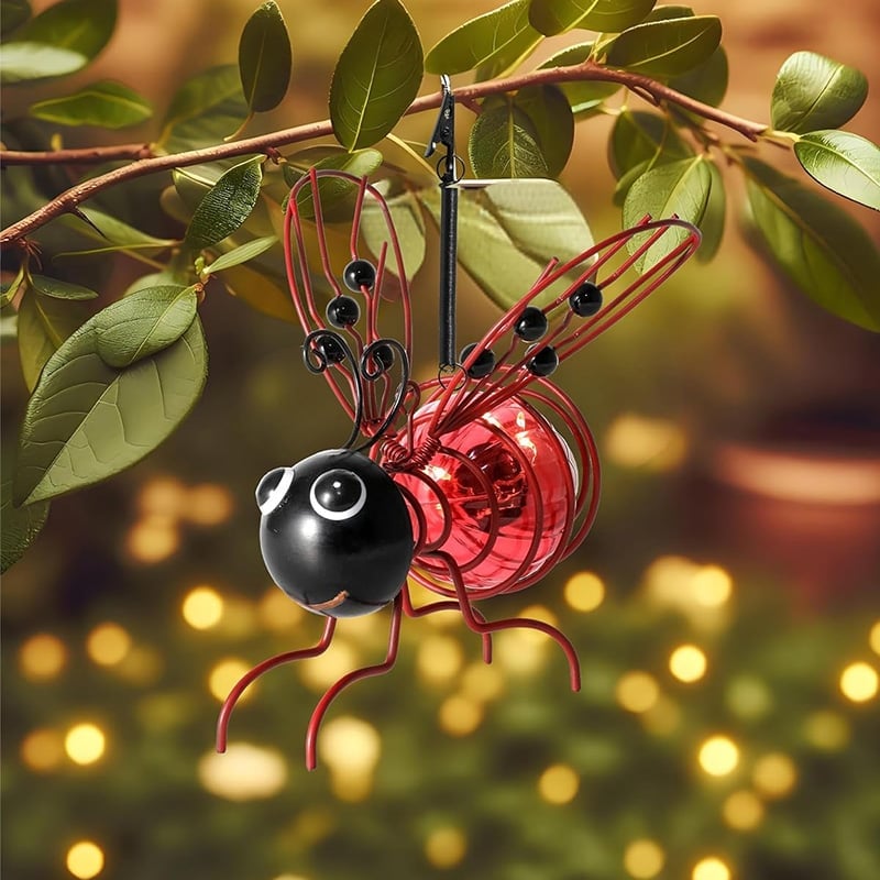 Solar Bee Light - Hanging Garden Decoration Purple