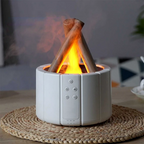 Flame Effect Humidifier with Remote Control White