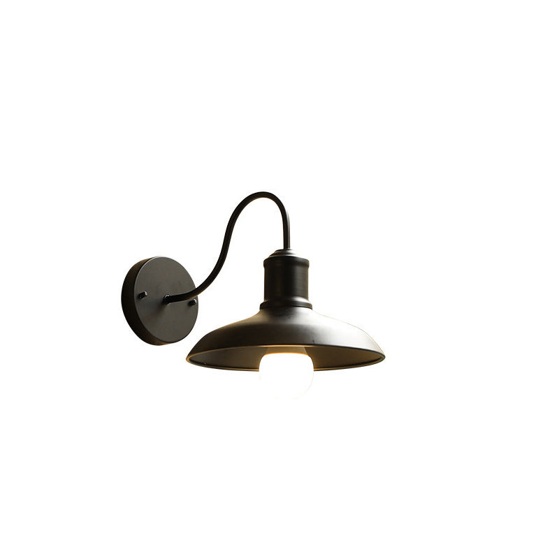 Industrial Wall Sconce with Curved Arm