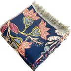 Reversible Cotton Bath Towel with Floral Print