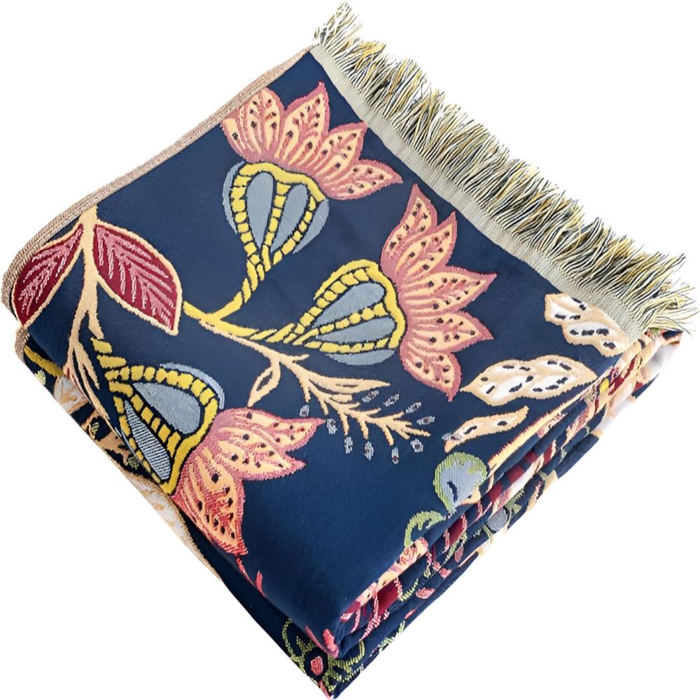 Reversible Cotton Bath Towel with Floral Print