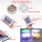Submersible LED Pool Lights with Remote Control