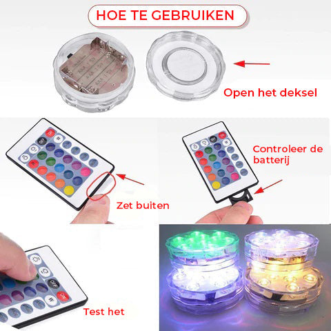 Submersible LED Pool Lights with Remote Control