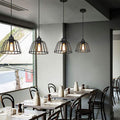 Industrial Cage Pendant Light with Black Iron Frame 1 Light 5W