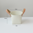 Garden Planters with Leather Handles