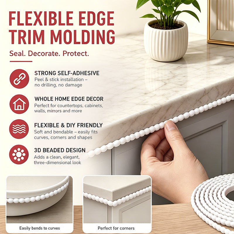 Self-Adhesive Decorative Bead Trim - No-Drill Installation