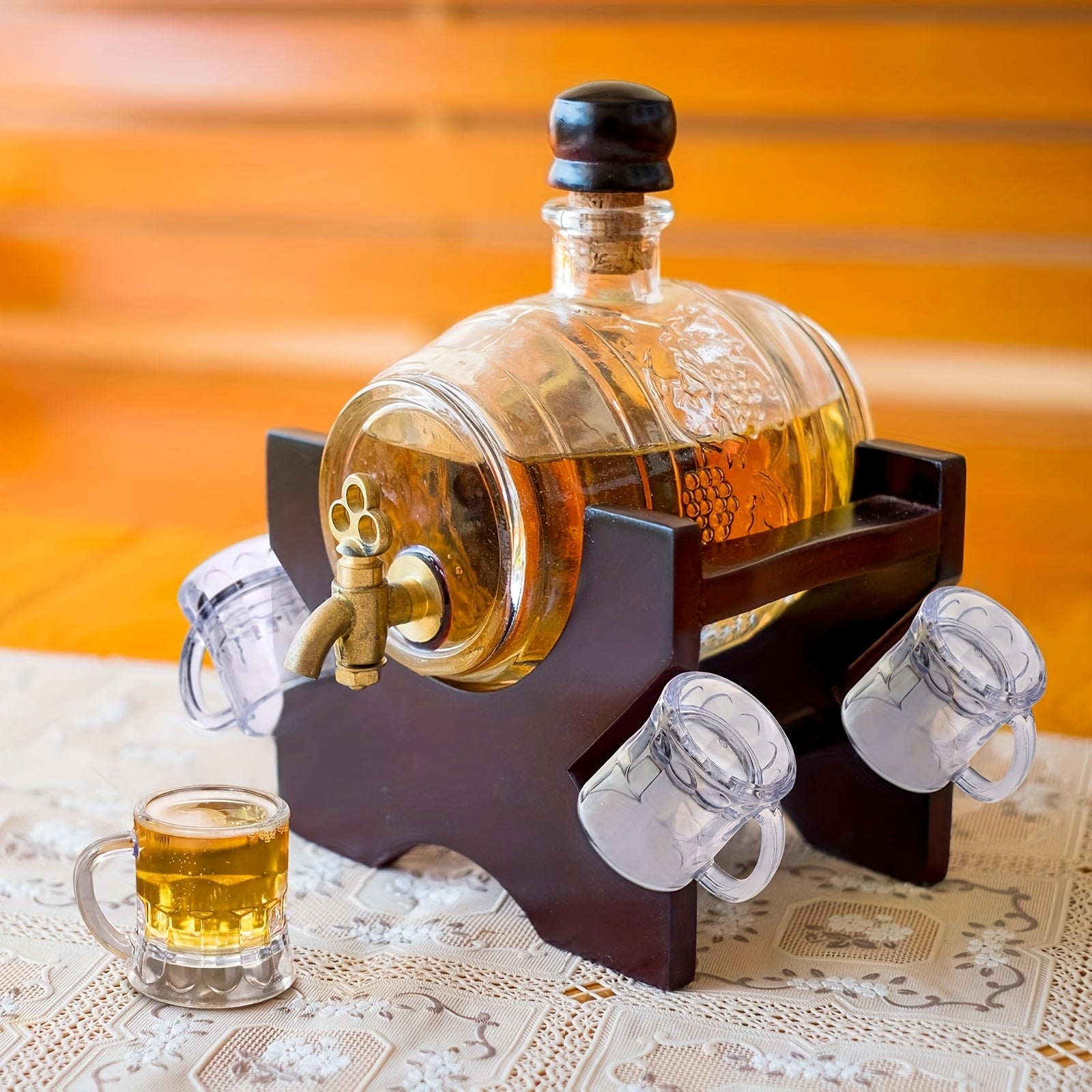 Mini Beer Mugs – Clear Plastic Shot Glasses with Handles