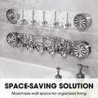 Self-Adhesive Wall Hook Rack with Foldable Hooks – No Drilling