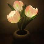 Tulip LED Table Lamp in Ceramic Pot – Warm Decorative Light