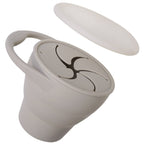Silicone Snack Cup with Leak-Proof Lid for Kids