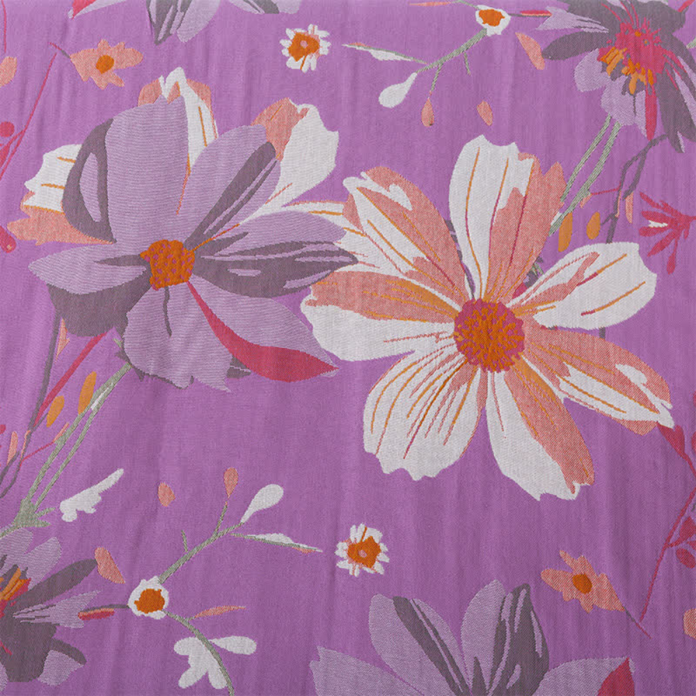 Cotton Gauze Bath Towel with Wildflower Print