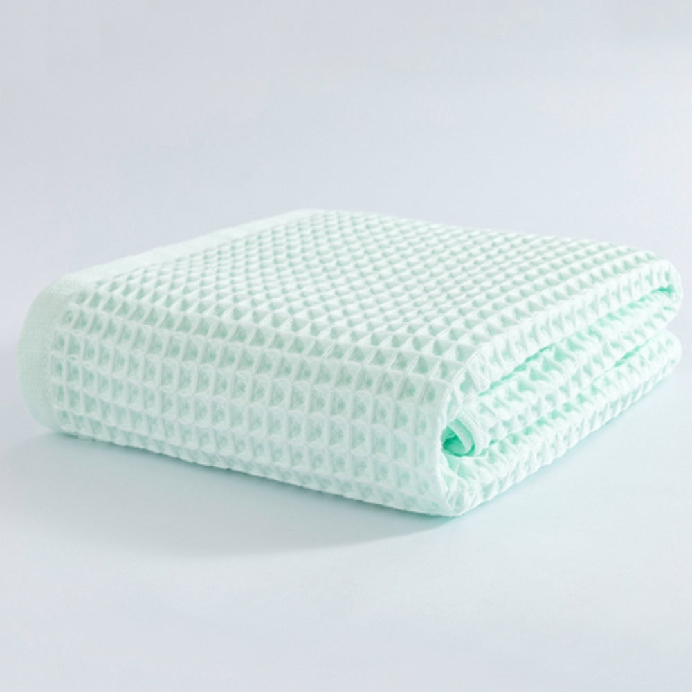 Waffle Weave Bath Towel – Lightweight & Quick-Dry Turquoise 27.5"x55"