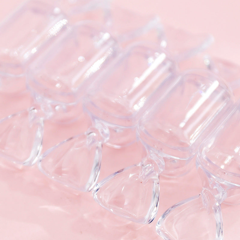 Clear Candy-Shaped Jewelry Storage Boxes - Set of 10